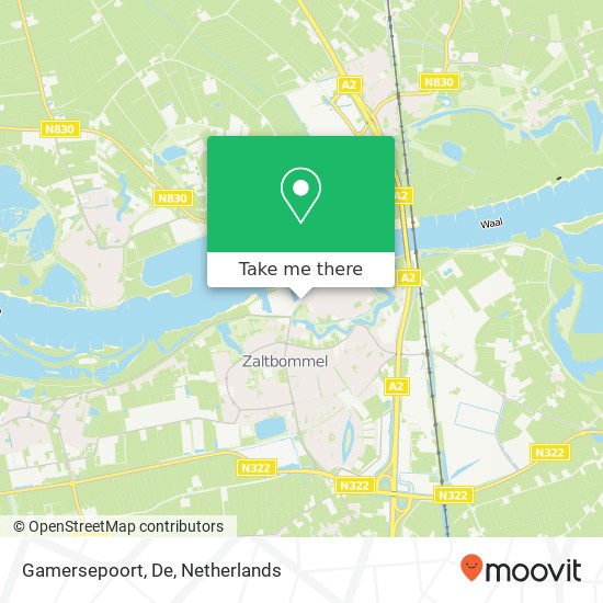 Gamersepoort, De kaart