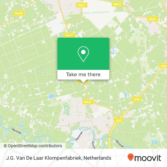 J.G. Van De Laar Klompenfabriek kaart