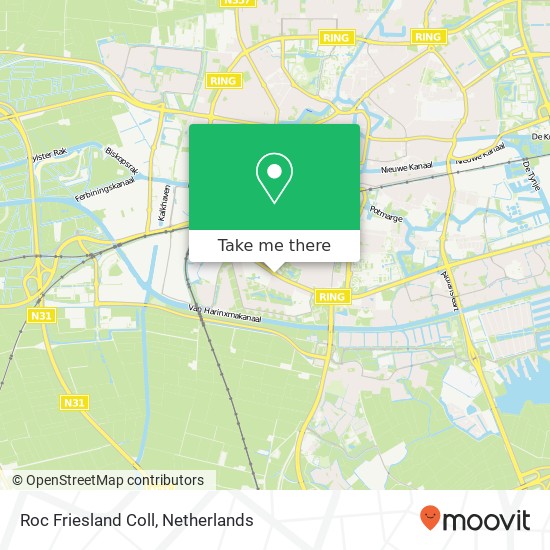 Roc Friesland Coll kaart