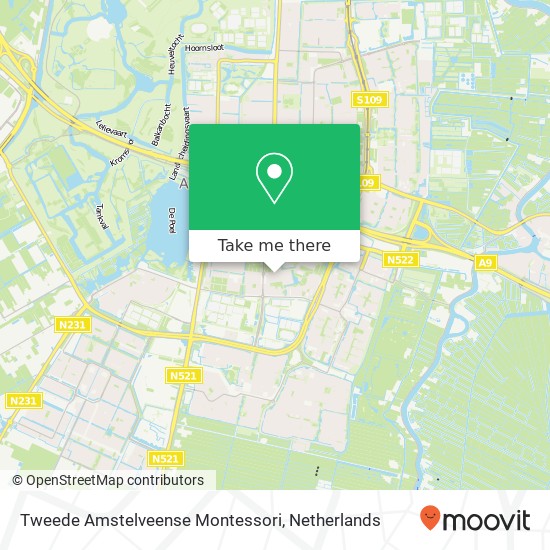 Tweede Amstelveense Montessori kaart