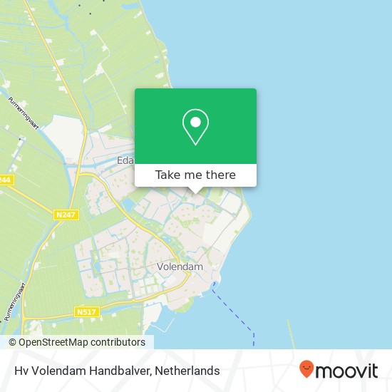 Hv Volendam Handbalver kaart