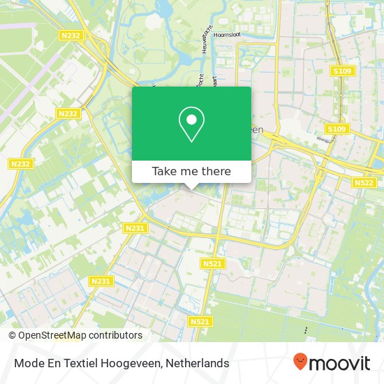 Mode En Textiel Hoogeveen kaart