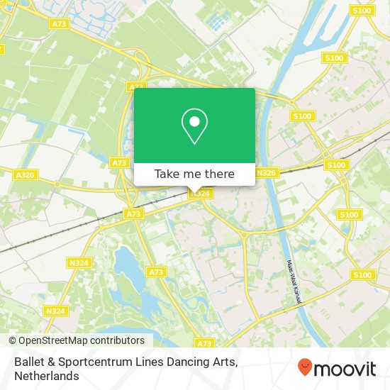 Ballet & Sportcentrum Lines Dancing Arts kaart