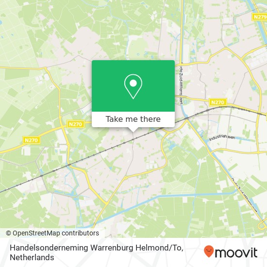 Handelsonderneming Warrenburg Helmond / To kaart