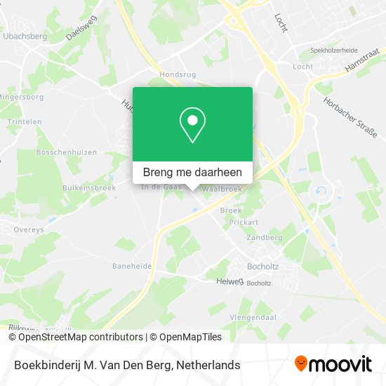 Boekbinderij M. Van Den Berg kaart