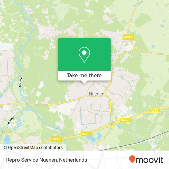 Repro Service Nuenen kaart