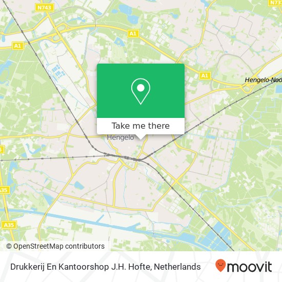 Drukkerij En Kantoorshop J.H. Hofte kaart