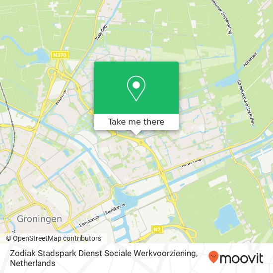 Zodiak Stadspark Dienst Sociale Werkvoorziening kaart