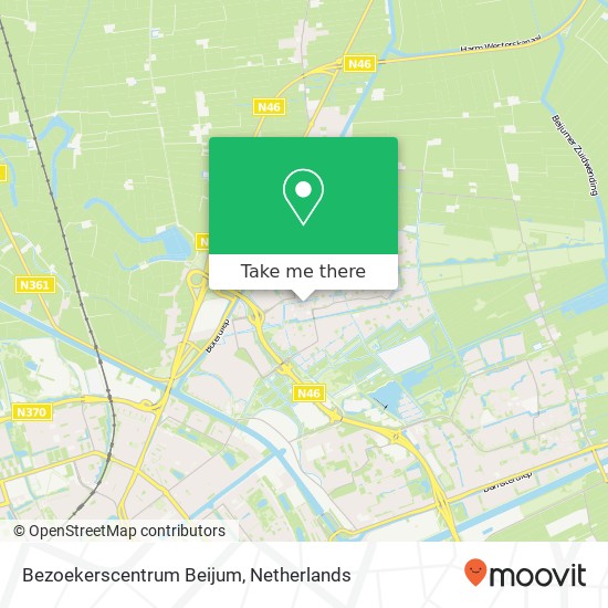 Bezoekerscentrum Beijum kaart