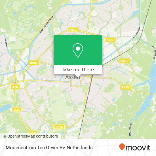 Modecentrum Ten Oever Bv kaart