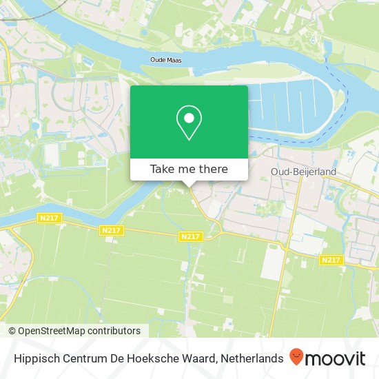 Hippisch Centrum De Hoeksche Waard kaart