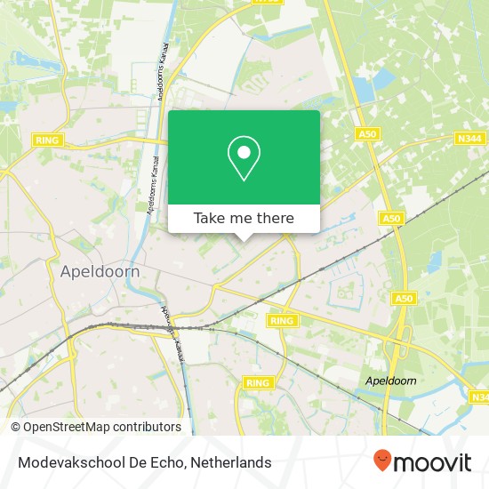 Modevakschool De Echo kaart