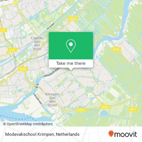 Modevakschool Krimpen kaart