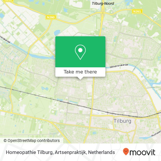 Homeopathie Tilburg, Artsenpraktijk kaart