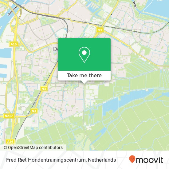 Fred Riet Hondentrainingscentrum kaart