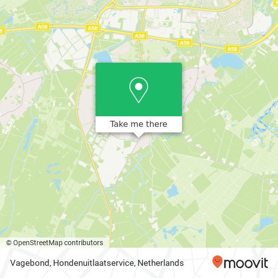 Vagebond, Hondenuitlaatservice kaart