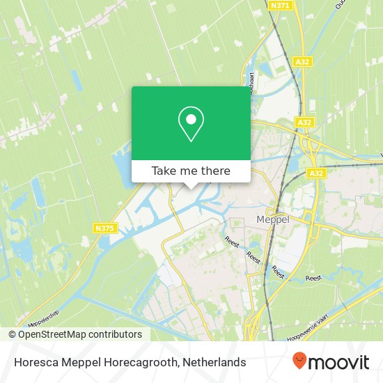 Horesca Meppel Horecagrooth kaart