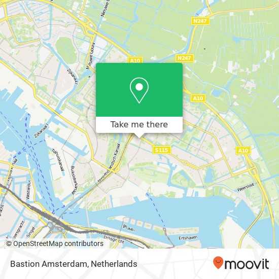 Bastion Amsterdam kaart