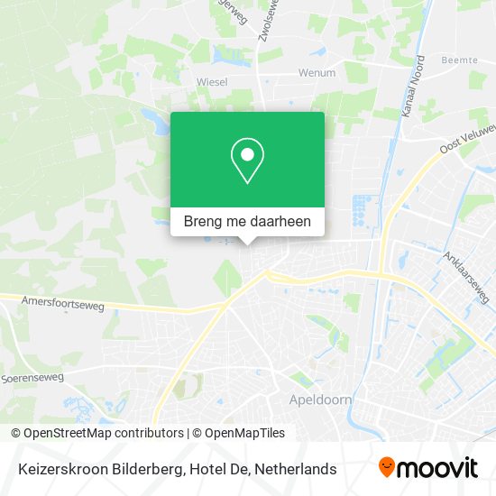 Keizerskroon Bilderberg, Hotel De kaart