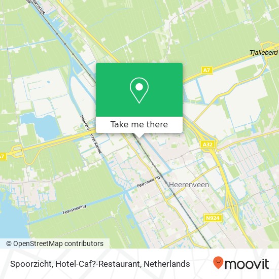 Spoorzicht, Hotel-Caf?-Restaurant kaart