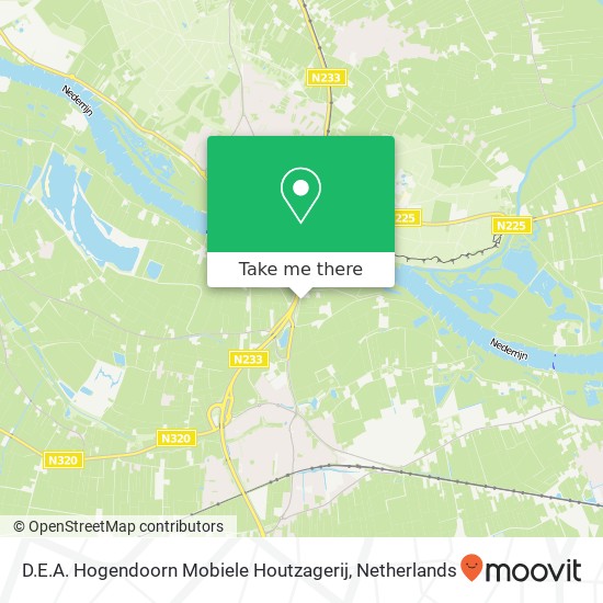 D.E.A. Hogendoorn Mobiele Houtzagerij kaart