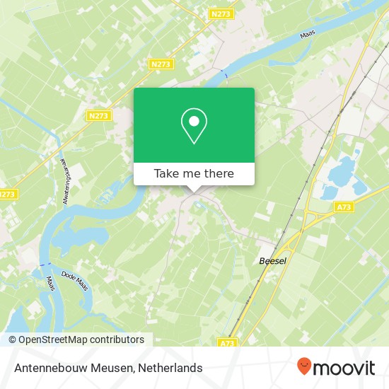 Antennebouw Meusen kaart