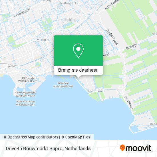 Drive-In Bouwmarkt Bupro kaart