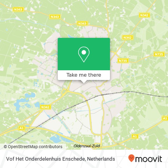 Vof Het Onderdelenhuis Enschede kaart