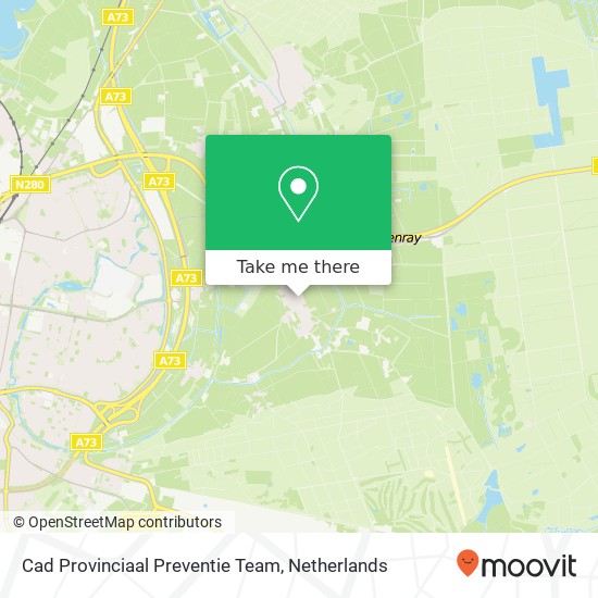 Cad Provinciaal Preventie Team kaart