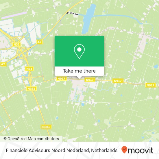 Financiele Adviseurs Noord Nederland kaart