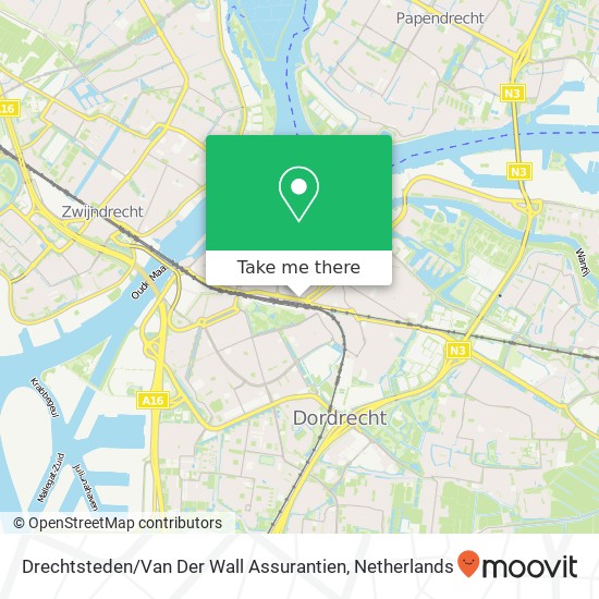 Drechtsteden / Van Der Wall Assurantien kaart