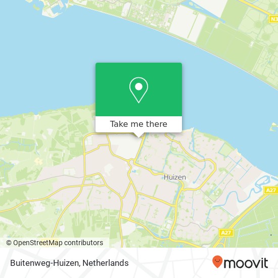 Buitenweg-Huizen kaart