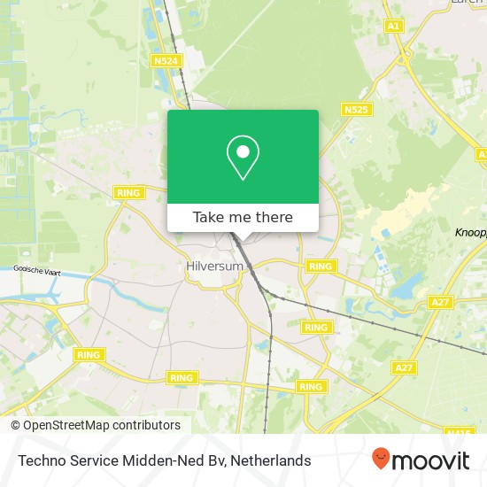 Techno Service Midden-Ned Bv kaart