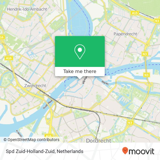Spd Zuid-Holland-Zuid kaart