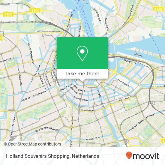 Holland Souvenirs Shopping kaart