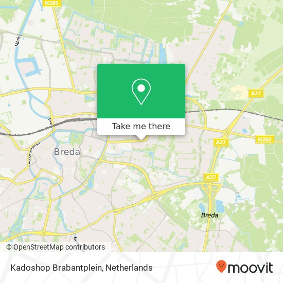 Kadoshop Brabantplein kaart