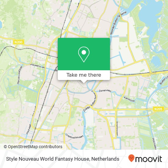 Style Nouveau World Fantasy House kaart