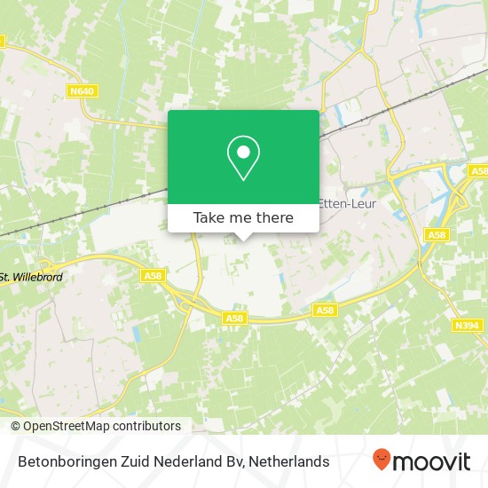 Betonboringen Zuid Nederland Bv kaart