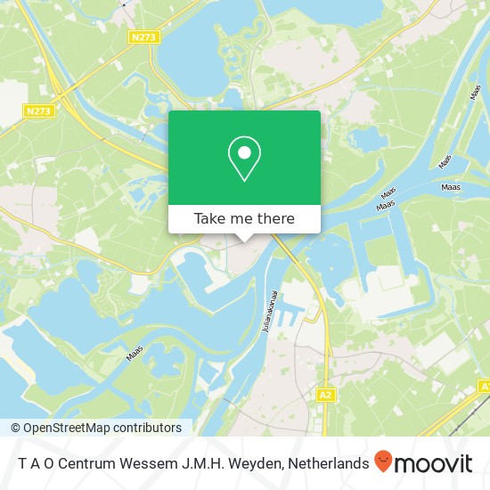 T A O Centrum Wessem J.M.H. Weyden kaart