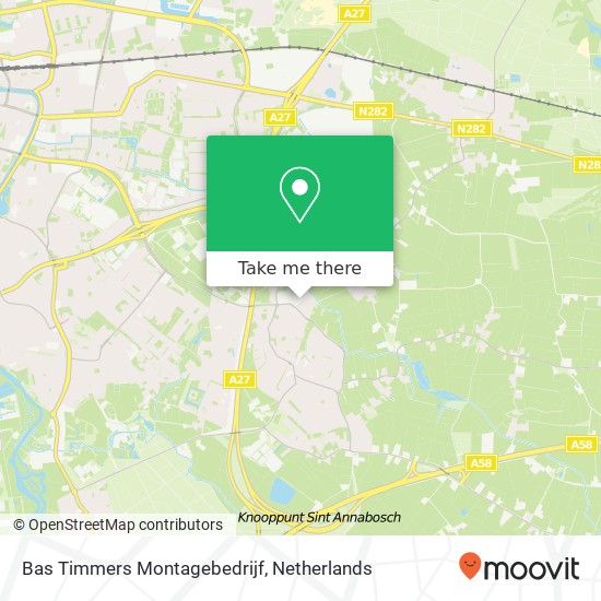 Bas Timmers Montagebedrijf kaart