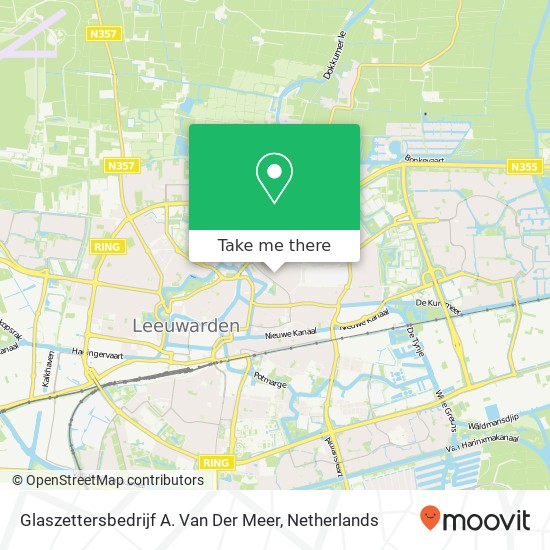 Glaszettersbedrijf A. Van Der Meer kaart