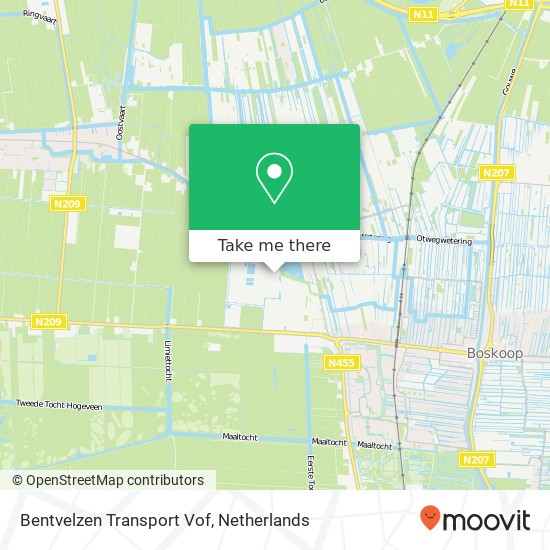 Bentvelzen Transport Vof kaart