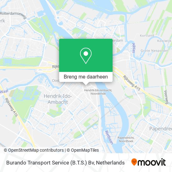 Burando Transport Service (B.T.S.) Bv kaart