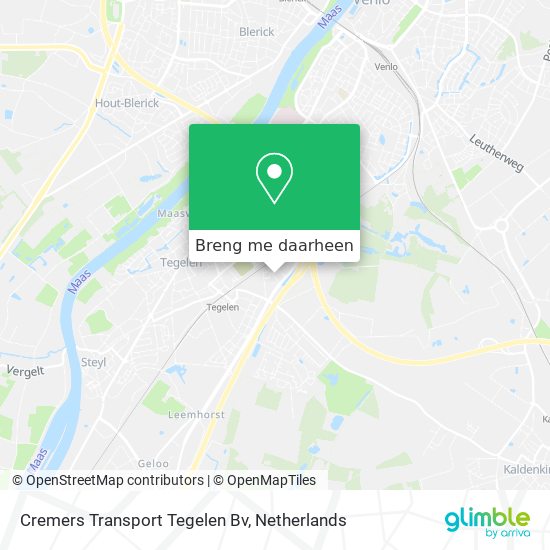 Cremers Transport Tegelen Bv kaart