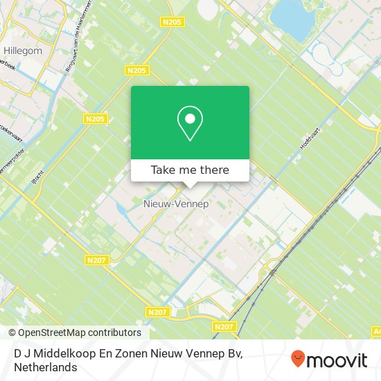 D J Middelkoop En Zonen Nieuw Vennep Bv kaart