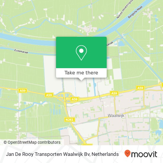 Jan De Rooy Transporten Waalwijk Bv kaart