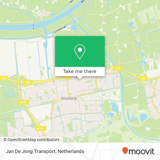Jan De Jong Transport kaart