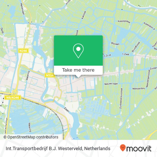 Int.Transportbedrijf B.J. Westerveld kaart