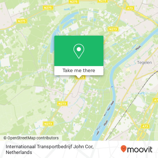 Internationaal Transportbedrijf John Cor kaart