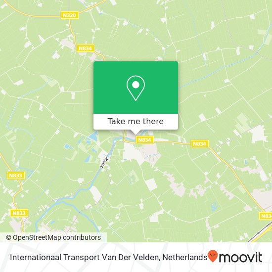 Internationaal Transport Van Der Velden kaart